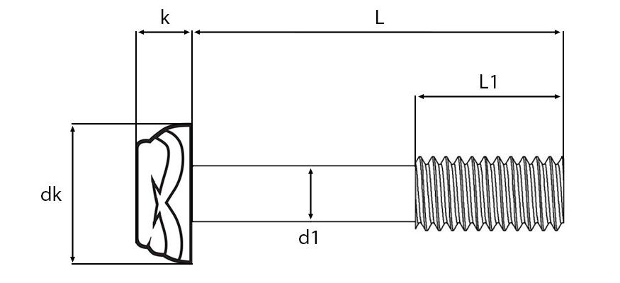 Security Wave Captive Screws Technical Drawing