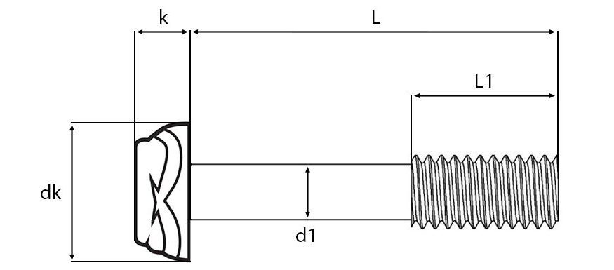 Security Wave Captive Screws Technical Drawing