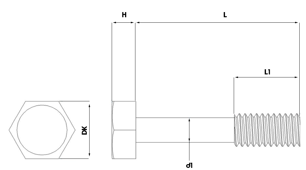 Captive Reduced Thread Hexagon Bolt Fastenright Ltd