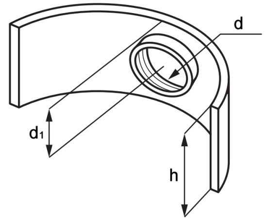 Half Moon Nuts Technical Drawing