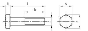 High Corrosion Resistant Partial Thread Hex Bolt