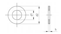 High Corrosion Resistant Type A Washers Technical Drawing
