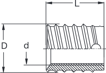 IN22-insert-nut-for-hard-wood-plastic-and-metal-technical-drawing