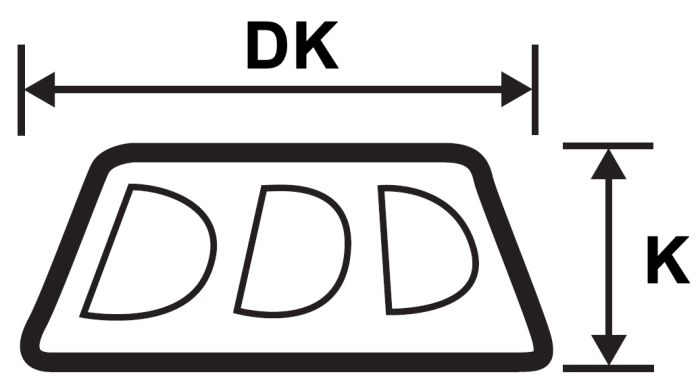 Kinmar Security Permanent One Way Nut Technical Drawing