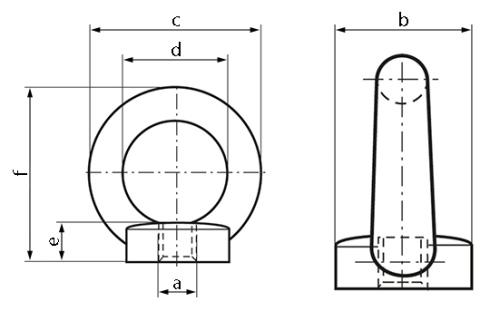 Lifting Eyenuts Technical Drawing