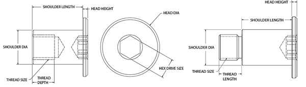 Low Profile Socket Sex Bolt Drawing