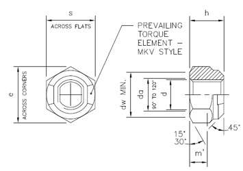 Philidas MKV Nut Technical Drawing
