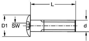 Mush Head Con Bolt Dim