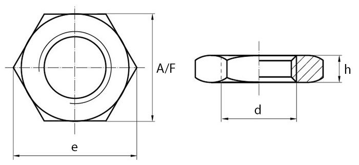 Plastic Half Nuts Technical Drawing