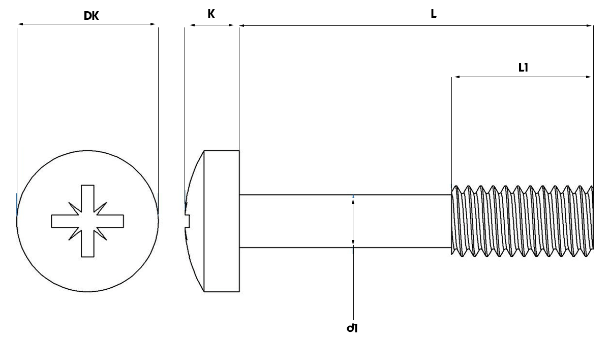 Pozi Pan Head Captive Screws