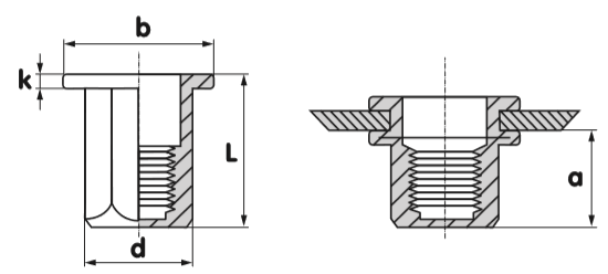 rivet-nut-closed-end-flange-head-hex-body-technical-drawing