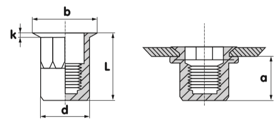 rivet-nut-reduced-countersunk-head-half-hex-closed-end-technical-drawing