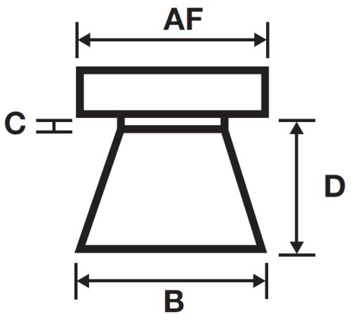 Shear Nuts Technical Drawing