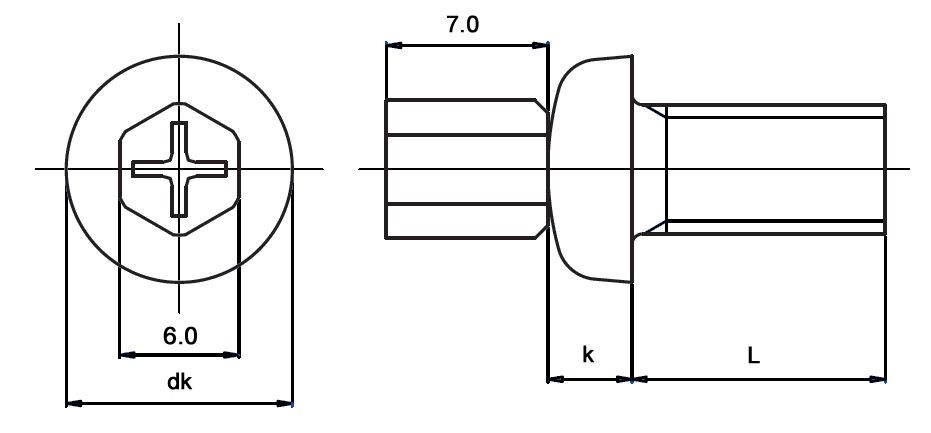 Shear Screw Technical Drawing