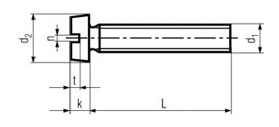 Micro slotted cheese screw din 84A