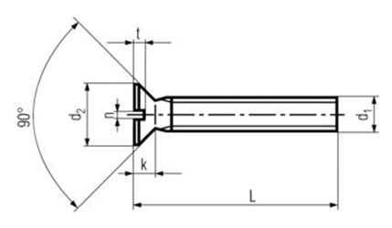 Micro slotted Csk screw din 963A