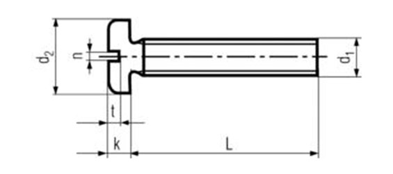 Micro slotted pan screws din 85A