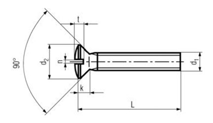 Micro slotted Rsd Csk din 964A