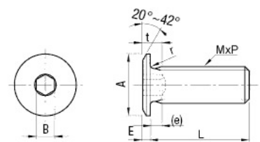 Socket Micro Profile Head Screws Technical Diagram