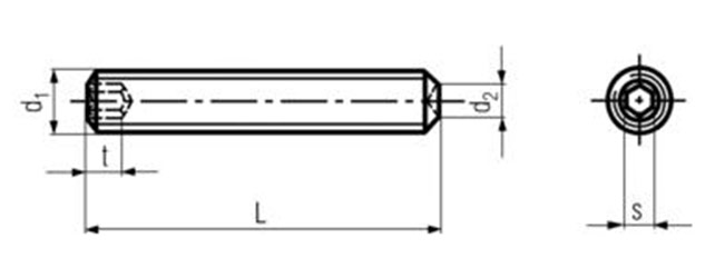 Socket set screw cup image diagram