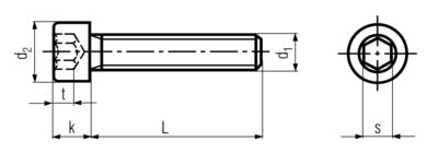 Socket Cap Screw Din 912 diagram image