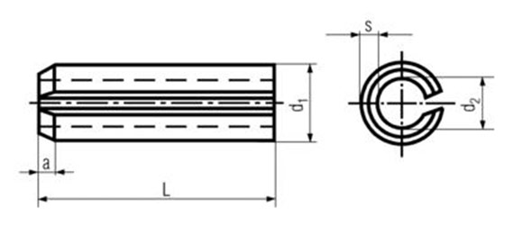 Micro spring pins heavy duty din 1481