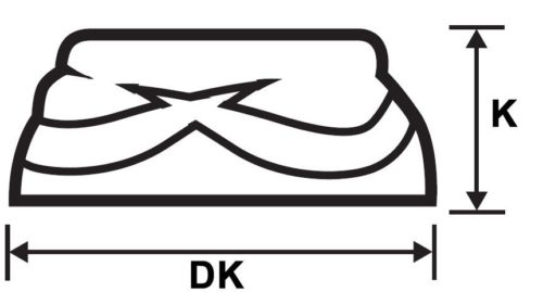 Plastic Security Wave Screw Technical Drawing