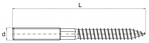 Wood-to-Metal Dowels with Hex Shank