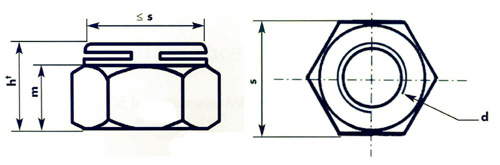 Thin locking nut diagram