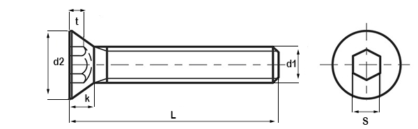 Aluminium Socket Countersunk Screw