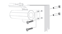 Architectural Sex Bolts Fastening Together in the Application