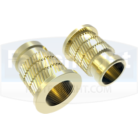 High Torque Resistant Headed Brass Insert for Plastic (FasPlas IFP013)