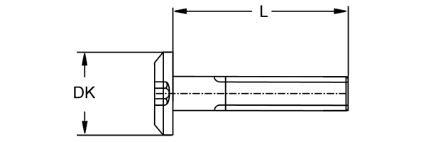 Furniture Connector Bolts Type E1 Technical Drawing