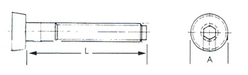 Furniture Connector Cap Screw Technical Drawing