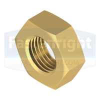 Brass Hexagon Full Nuts Fine Pitch (DIN 934)