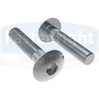 Mushroom Head Furniture Connector Bolt Zinc