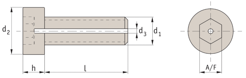 Vented Cap Screws Technical Drawing