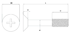 phillips countersunk captive screws