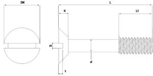 slotted countersunk captive screws