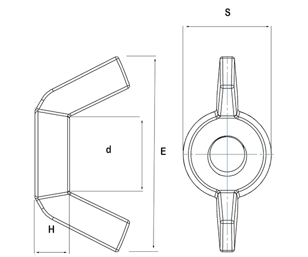 titanium wing nuts technical image