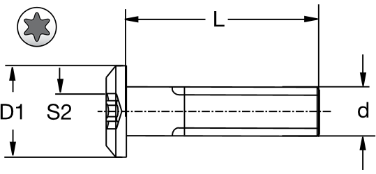 Headed Cross Dowels Technical Drawing