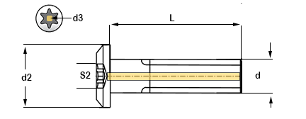 vented six lobe torx furniture connector caps